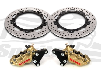 Free Spirits Bolt-in Upgrade Braking Kit With 4 Piston Gold Calipers & Rotors 320mm For Triumph Trident 660 Models (303815)