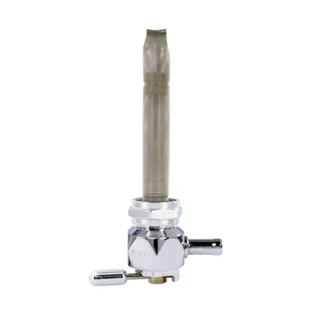 Pingel Power-Flo Diamond Design Right Outlet Petcock in Chromed Finish For 5/16 Fuel Hose 1975-2006 BT, XL (Excluding Injection Models), Customs With 1975-Up Style Threaded Tanks (4311-CD)