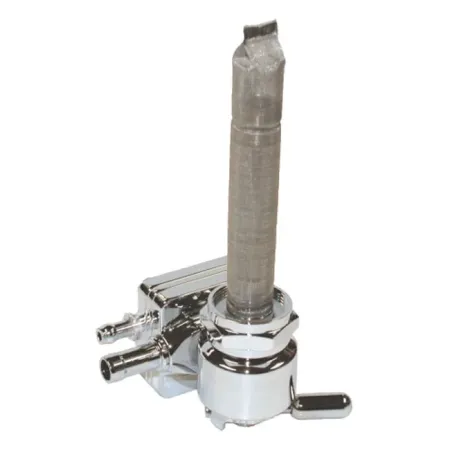 Pingel Power-Flo Vacuum Operated Left Outlet Petcock in Chrome Finish For 1975-2006 BT & XL (Excluding Injection Models), Customs With 1975-Up Style Threaded Tanks (1311-CHV)