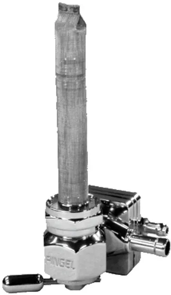 Pingel Power-Flo Vacuum Operated Right Outlet Petcock in Chrome Finish For 1975-2006 BT & XL (Excluding Injection Models), Customs With 1975-Up Style Threaded Tanks (4311-CHV)