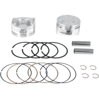 S&S +.020 Inch Size 4 Inch Bore Piston Kit For All 100 & 107 Inch And 4 Inch Bore S&S SSW Engines (92-1402)