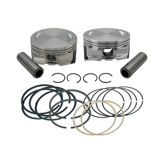 S&S +.010 Inch Size 4-1/8 Inch Bore Forged Piston Kit For 111 Inch Engine (92-1561)