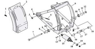 Swingarm Components For 2000-2017 HD Softail Models (000248)