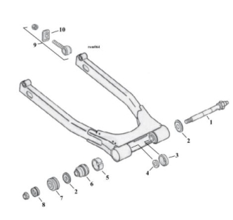 Swingarm Components For 1980-2001 HD FLT Touring Models (000250)