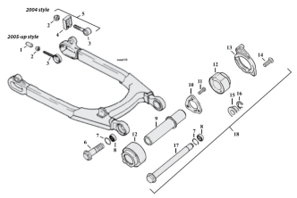 Swingarm Components For 2004-2020 HD Sportster Models (000252)