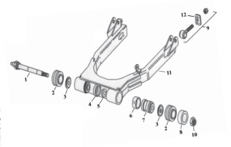 Swingarm Components For 1954-1981 HD Sportster Models (000253)