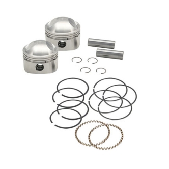 S&S 3-7/16 Inch Forged Stroker Piston Kit +.060 Inch Size (Standard for 3 1/2 Inch Cylinder) For 1936-1984 Big Twins (106-5779)