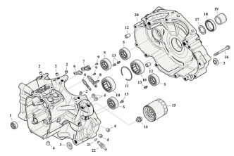 Motorcycle Crankcase Parts For 2018-2020 HD M8 Softail Models (000644)