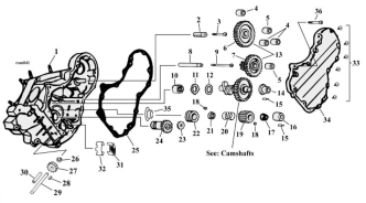 Motorcycle Cam Cover Parts For 1936-1969 HD Big Twin Models (000656)