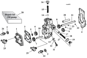 Motorcycle Oil Pump Parts For 1936-1967 HD Big Twin Models (000658)