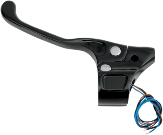 Performance Machine Contour Mechanical Clutch Lever Assembly In Black For Harley Davidson 1974-2021 Big Twin & Sportster With Cable Operated Clutch (0062-2082-B)