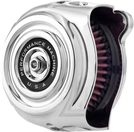 Performance Machine Vintage Air Cleaner In Chrome For Harley Davidson 2018-2023 M8 Softail & 2017-2023 Touring Models (0206-2142-CH)