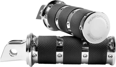 Performance Machine XLS Rider Footpegs In Chrome For Harley Davidson 2018-2023 M8 Softail Models (0035-1247M-CH)