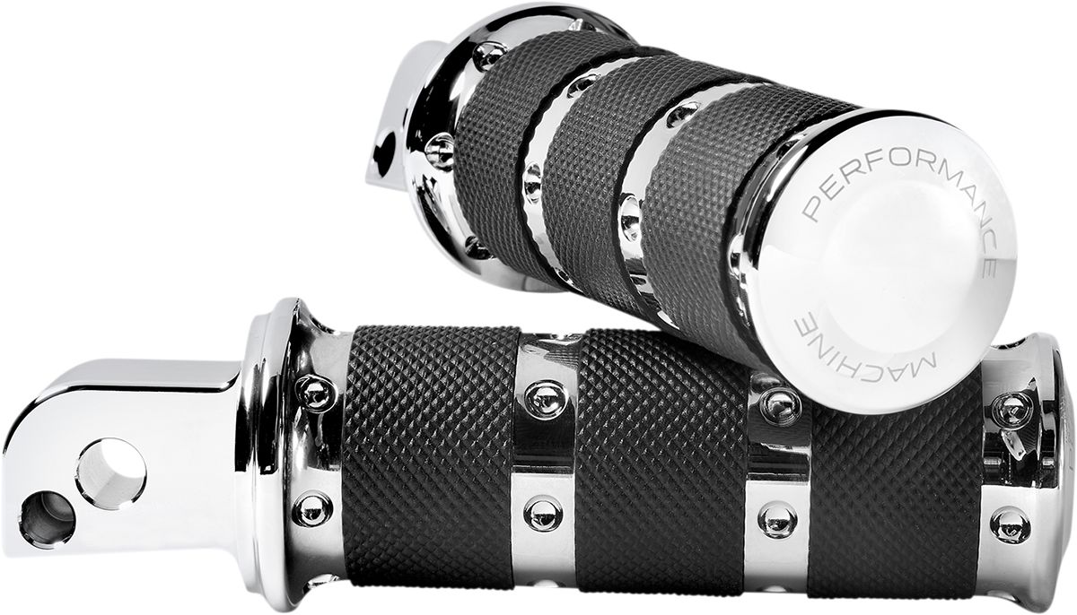 Performance Machine XLS Passenger Footpegs In Chrome For Harley