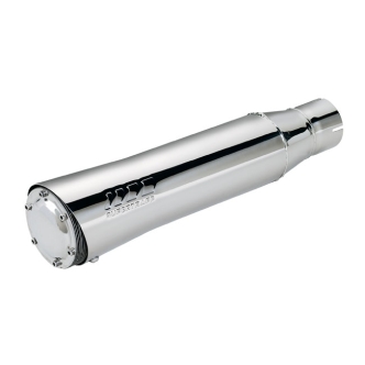 Supertrapp 3-1/2 Inch Internal Disc S/C Elite 2-1/4 Inch Inlet x 17 Inch Long Slip-On Muffler in Polished Finish (446-2217)