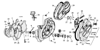 Motorcycle Crankcase Parts For 1954-1956 KH Models And 1957-1976 HD Sportster Models (000671)