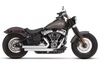 Rinehart Racing 2-Into-2 System Flush In Chrome With Chrome End Caps For Harley Davidson 2018-2023 Softail Models (300-1101C)