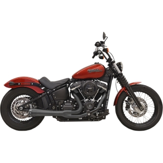 Bassani Road Rage 2 Into 1 Exhaust System in Black Finish For 2018-2023 FXFB, FXBB, FXLR, FLSL, FXST Models (1S72RB)