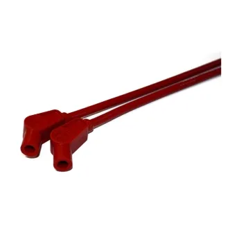 Taylor 8mm Spiro-Pro 135 Degree Spark Plug Wire Set in Red Finish For Universal Use With Pre-Twin Cam Style Coils (76283)
