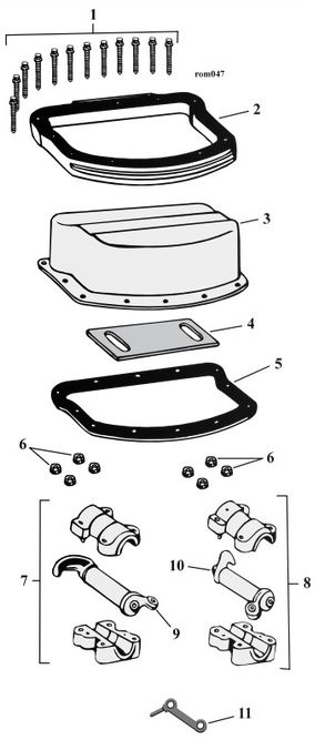 Motorcycle Rocker Box Parts For 1948-1965 Panhead Models (000758)