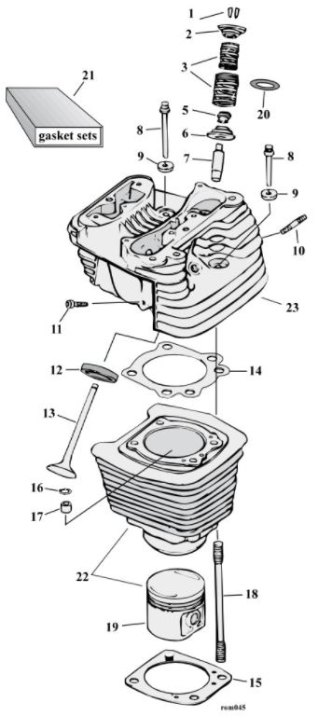 Motorcycle Cylinder & Cylinder Head Parts For 1986-2020 HD Sportster Models (000762)