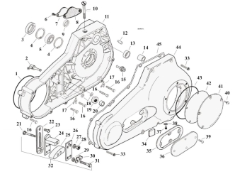 Motorcycle Primary Cover Parts For 1970-1984 4 Speed Shovel Models & 1985-2006 HD Softail & Dyna Models (Excluding FLT & FXR Models) (001083)