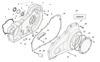 Motorcycle Primary Cover Parts For 6 Speed 2007-2020 HD Touring Models (001082)