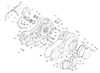 Motorcycle Primary Cover Parts For 5 Speed 1979-2006 HD Touring & 1982-1994 FXR Models (001085)