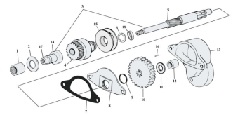 Motorcycle Starter Motor Parts For 1965-1988 HD Big Twin (Chain Drive) Models (001270)