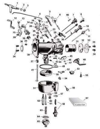 Motorcycle Replacement Parts For 1930-1965 Linkert Carburetors (000857)