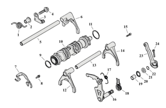 Motorcycle Transmission Shifter Gear Parts For 2006-2020 6-Speed HD Big Twin Models (000957)