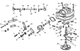 Motorcycle Rotary Top Parts For Late 1979-1986 4-Speed HD Big Twin Models (000960)