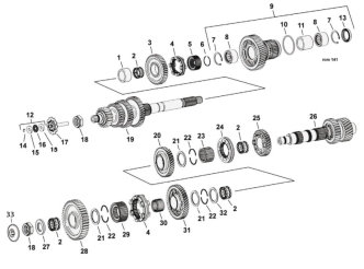 Motorcycle 6-Speed Transmission Gear Parts For 2006-2021 6-Speed HD Big Twin Models (000969)