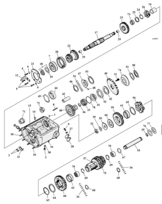 Motorcycle Transmission Parts For 1936-1986 4-Speed HD Big Twin Models (000975)