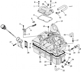 Motorcycle Transmission Housing & Oil Tank Parts For 1993-1998 HD Touring Models (001000)