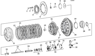 Motorcycle Clutch Parts For Late 1984-1989 HD Big Twin Models (001028)