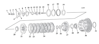 Motorcycle Clutch Parts For Late 1984-1990 HD Sportster Models (001031)