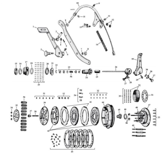 Motorcycle Clutch Parts For 1929-1973 45 Side Valve Flathead Models (001034)