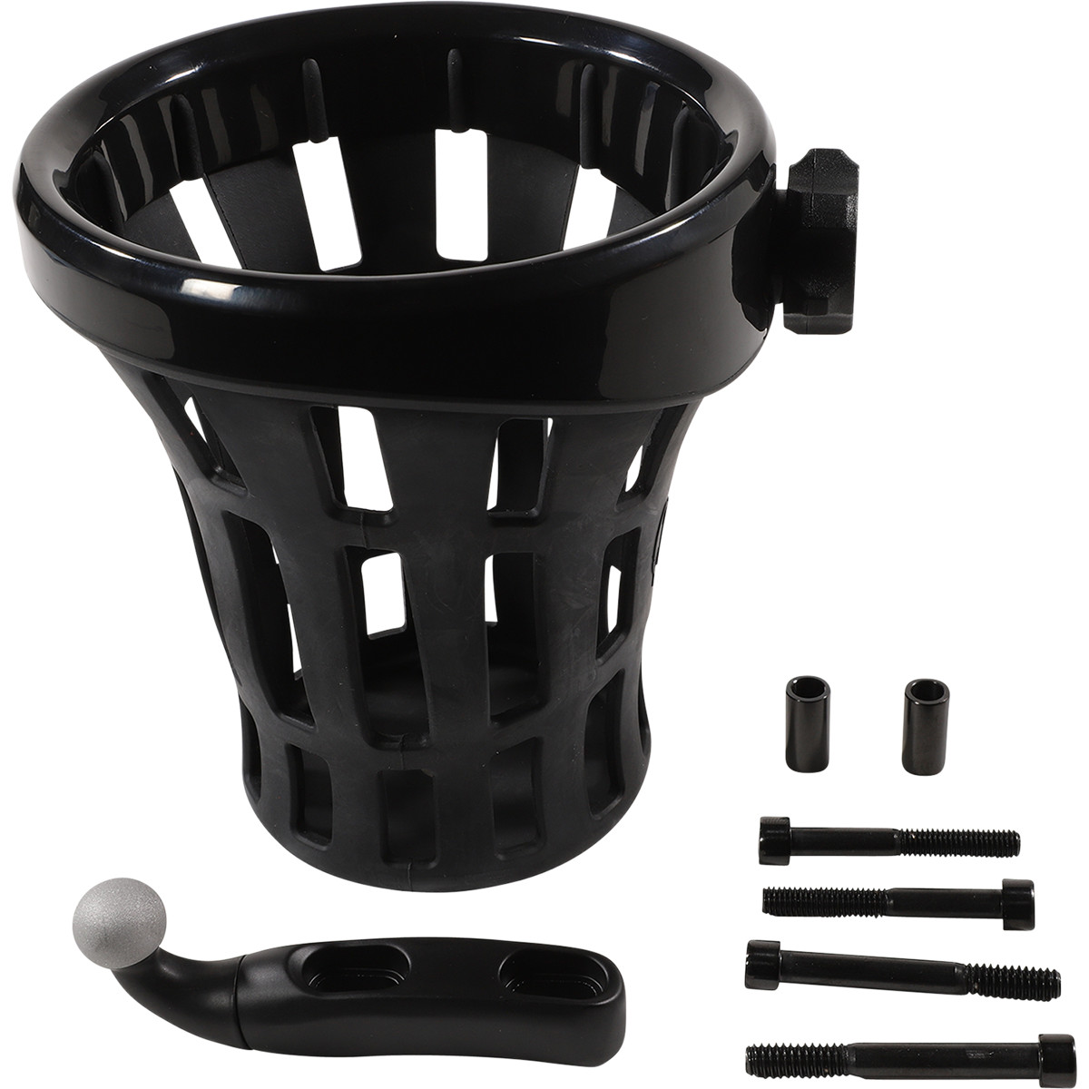 Ciro Big Ass Perch Mount Drink Holder in Black Finish For 1 Inch