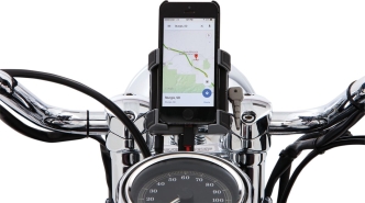 Ciro Smartphone/GPS Holder With Charger For 1-1/4 Inch Diameter Handlebars (50215)