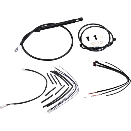 Burly Brand 12 Inch Jail Bar Cable Kit in Vinyl Black Finish For 2018-2023 FXBB Street Bob, FXLR Low Rider & FXST Standard Without ABS (B30-1257)