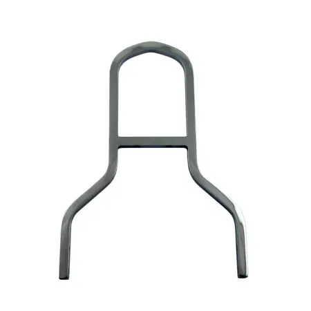 DOSS 11 Inch Tall And 8-3/4 Inch Wide Upright Sissy Bar in Gloss Black Finish (80134B)