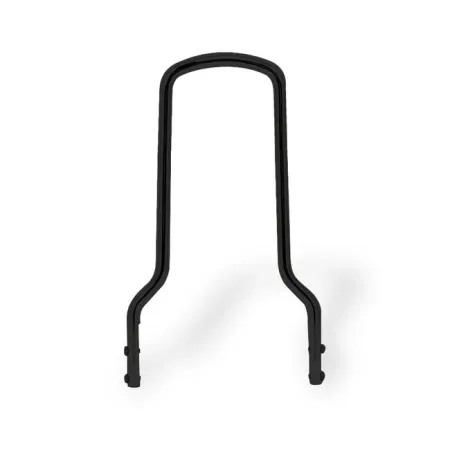 Doss 15 Inch Tall And 8-3/4 Inch Wide Round Steel Sissy Bar With Regular Top in Black Finish (80183B)