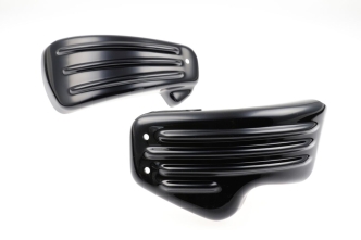 Cult Werk Racing Side Cover Slotted In Black Gloss For Harley Davidson 2018-2023 Softail Models With Pre-Load Shock Adjustment Knob (HD-BRO053)