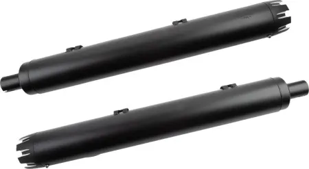 Cobra 4 Inch Neighbour Hater Dual Cut Slip-On Mufflers In Black For Indian 2014-2024 Chieftain, 2018-2024 Springfield, 2020-2024 Challenger & 2020-2024 Roadmaster Models (5208B)