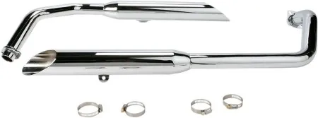 Cobra Classic 2 Into 2 Slash Cut Exhaust System In Chrome For Honda 2000-2007 VT750 DC Shadow Spirit Models (1374SC)
