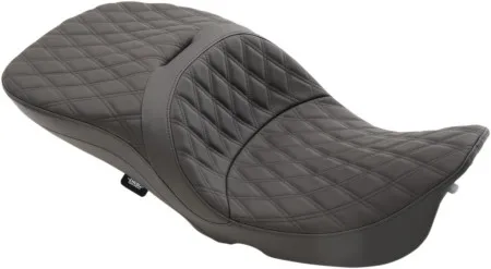 Drag Specialties Large Touring Double Diamond Stitched Seat That Accept Backrests For Harley Davidson 1997-2007 FLHR Road King & FLHX Street Glide Models (0801-1109)