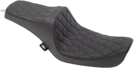 Drag Specialties Predator III Double Diamond Black Stitched Seat For Harley Davidson 1999-2003 Dyna Models (0803-0652)