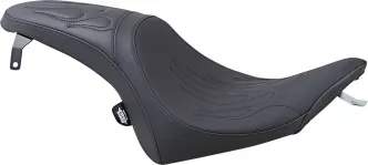 Drag Specialties Predator Flame Stitched Seat For Victory 2004-2012 King Pin, 2003-2017 Vegas, 2005-2017 8 Ball & 2012-2017 High Ball Models (0810-1597)