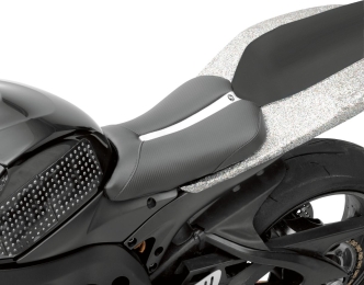 Saddlemen Track Carbon Look Solo Gel Channel Seat (With Matching Pillion Cover) For Suzuki 2006-2007 GSX-R600/750 Models (0810-0807)